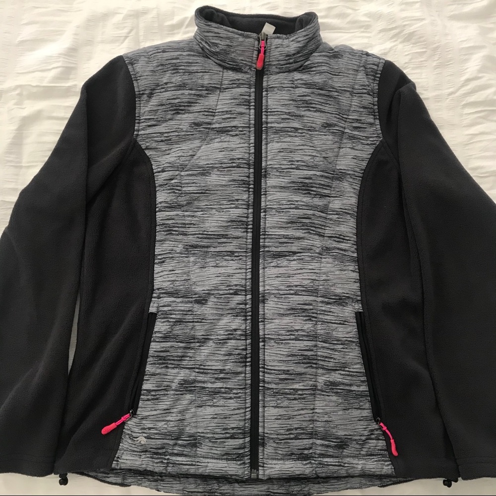 Ideology Marled Full Zip Up Jacket in Size